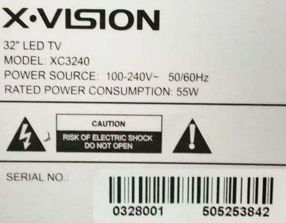 MODEL XC3240 تلویزیون