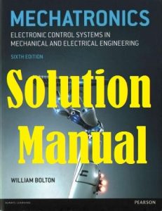 حل المسائل کتاب مکاترونیک ویلیام بولتون سیستم های کنترل الکترونیکی در مهندسی مکانیک و مهندسی برق